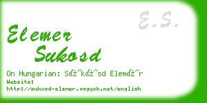 elemer sukosd business card